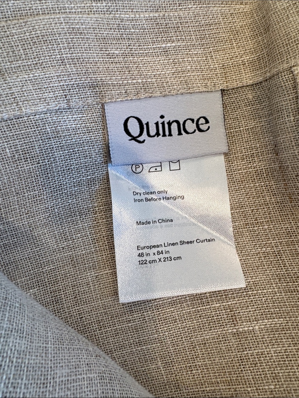 Quince Luxe Linen Sheer Curtains Flax  Set (2 panels) 48x84